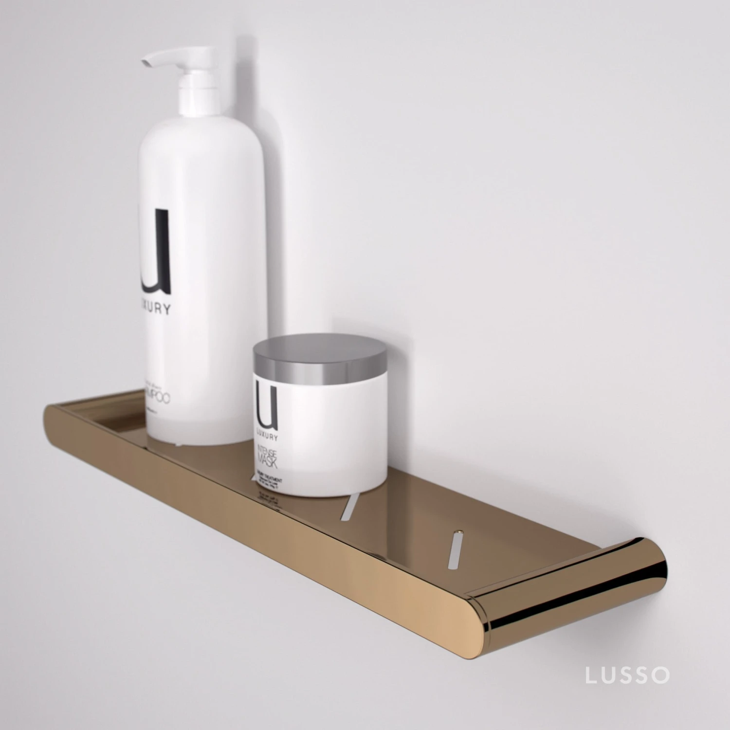 Luxe Rose Gold Bathroom Shower Storage Shelf 2 Luxe Rose Gold Bathroom Shower Storage Shelf - Image 2
