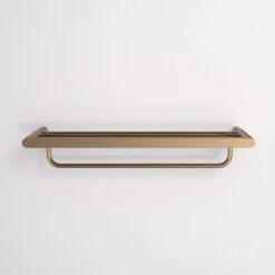 Luxe Rose Gold Towel Shelf With Rail 600mm