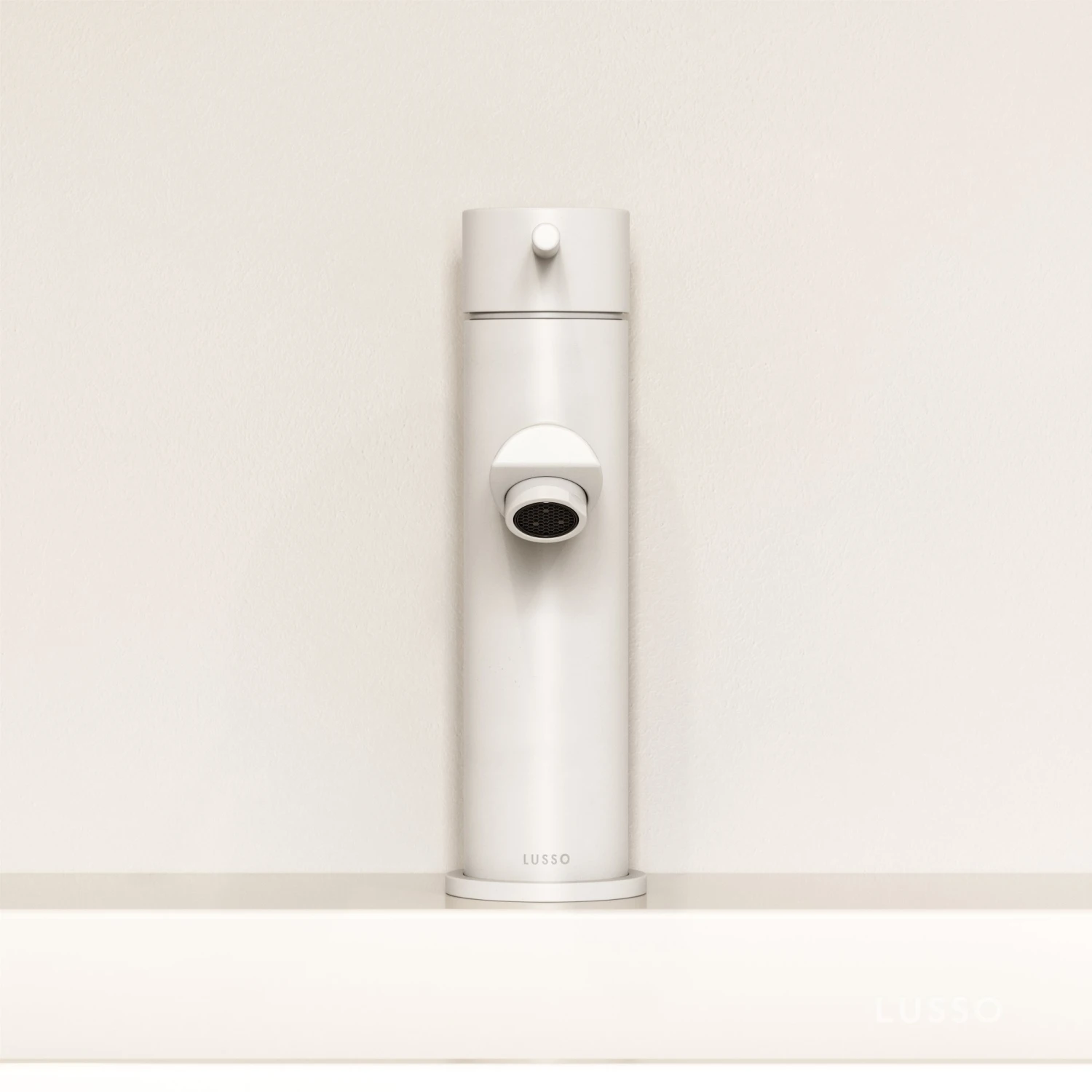 Luxe Silk Matte White Monobloc Basin Mixer Tap 2 Luxe Silk Matte White Monobloc Basin Mixer Tap - Image 2