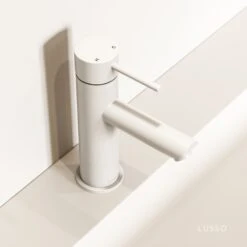 Luxe Silk Matte White Monobloc Basin Mixer Tap 8 Luxe Silk Matte White Monobloc Basin Mixer Tap -Home Bathroom Shop luxe silk matte white monobloc basin mixer tap p2363 44117 zoom