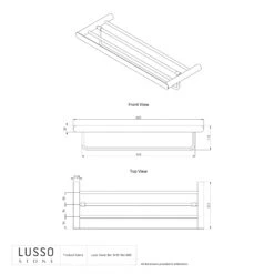 Luxe Silk Matte White Towel Shelf With Rail 600mm 5 Luxe Silk Matte White Towel Shelf With Rail 600mm -Home Bathroom Shop luxe silk matte white towel shelf with rail 600mm p2374 14616 zoom