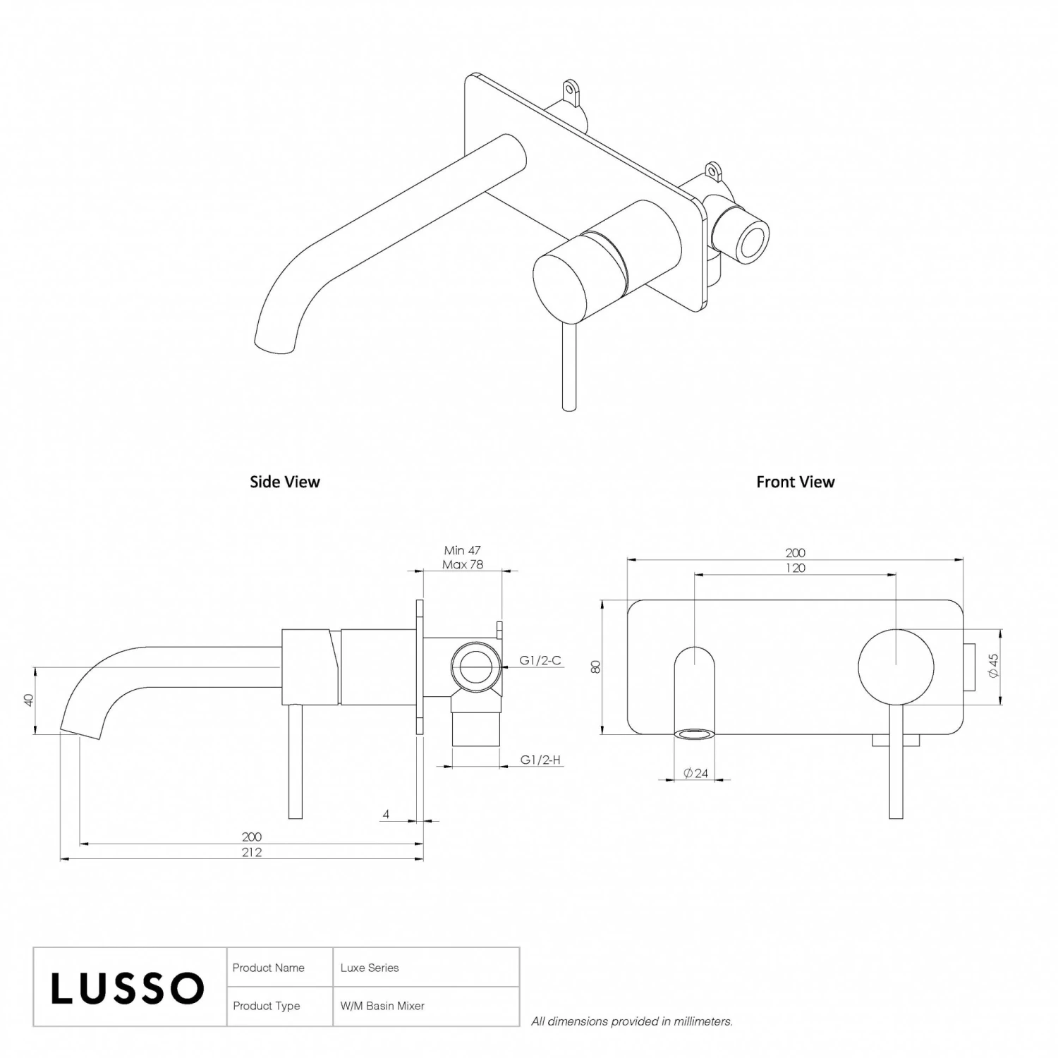 Luxe Silk Matte White Wall Mounted Basin Mixer Tap V2 5 Luxe Silk Matte White Wall Mounted Basin Mixer Tap V2 - Image 5