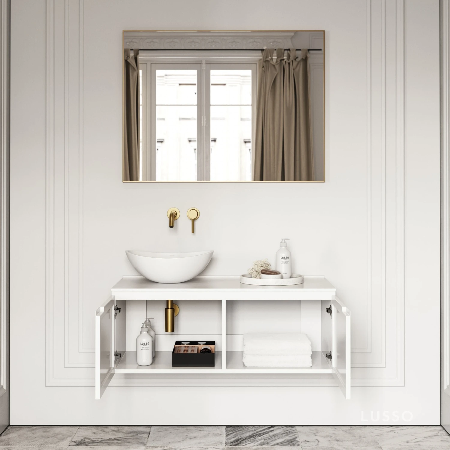 Luxor Bathroom Vanity Storage Cabinet 1000mm 2 Luxor Bathroom Vanity Storage Cabinet 1000mm - Image 2