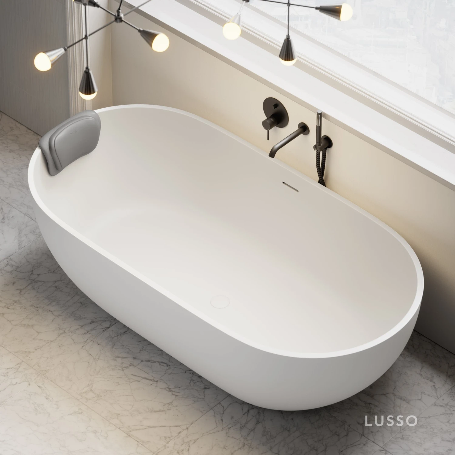 Luxury Soft Grey Bath Headrest Pillow 2 Luxury Soft Grey Bath Headrest Pillow - Image 2