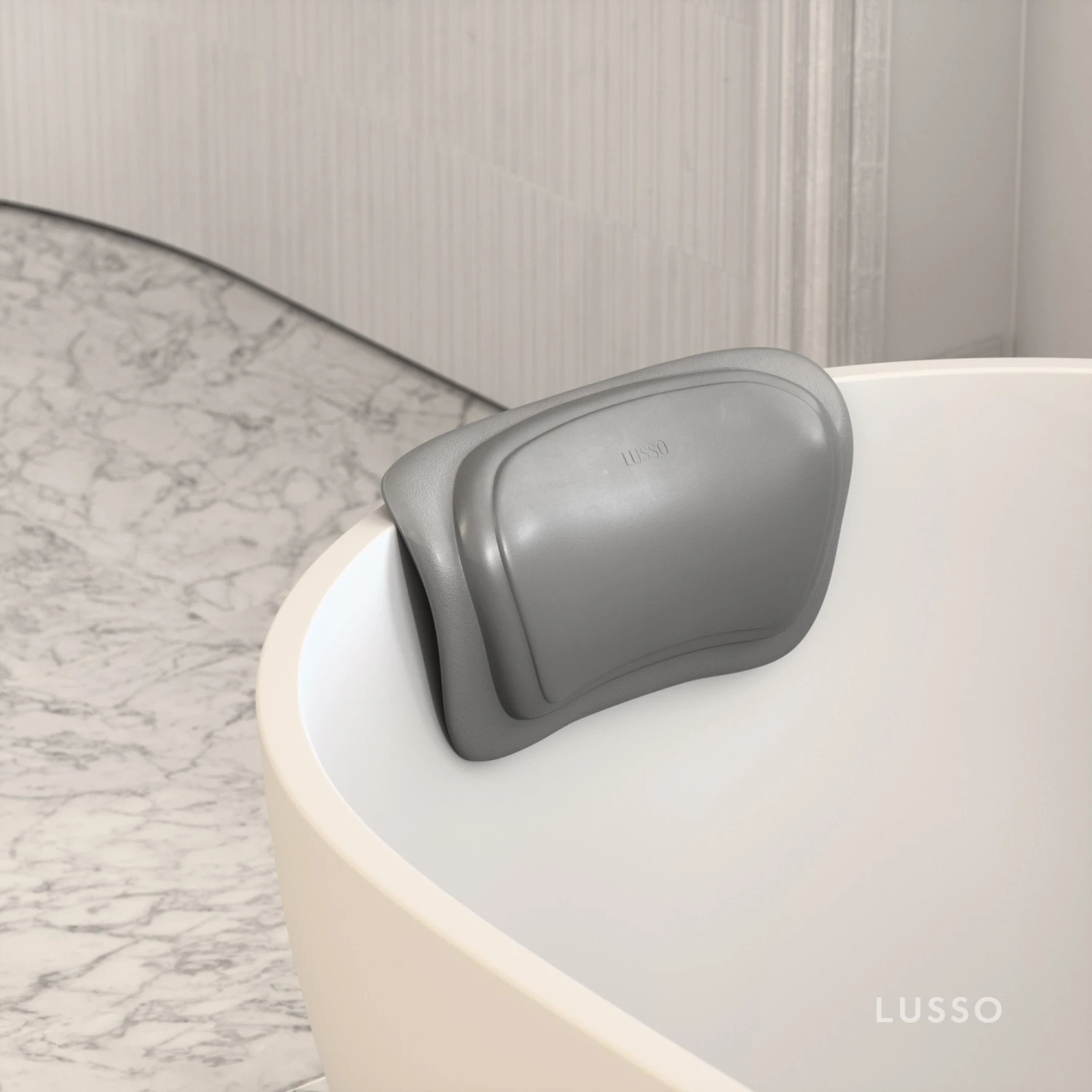 Luxury Soft Grey Bath Headrest Pillow 1 Luxury Soft Grey Bath Headrest Pillow