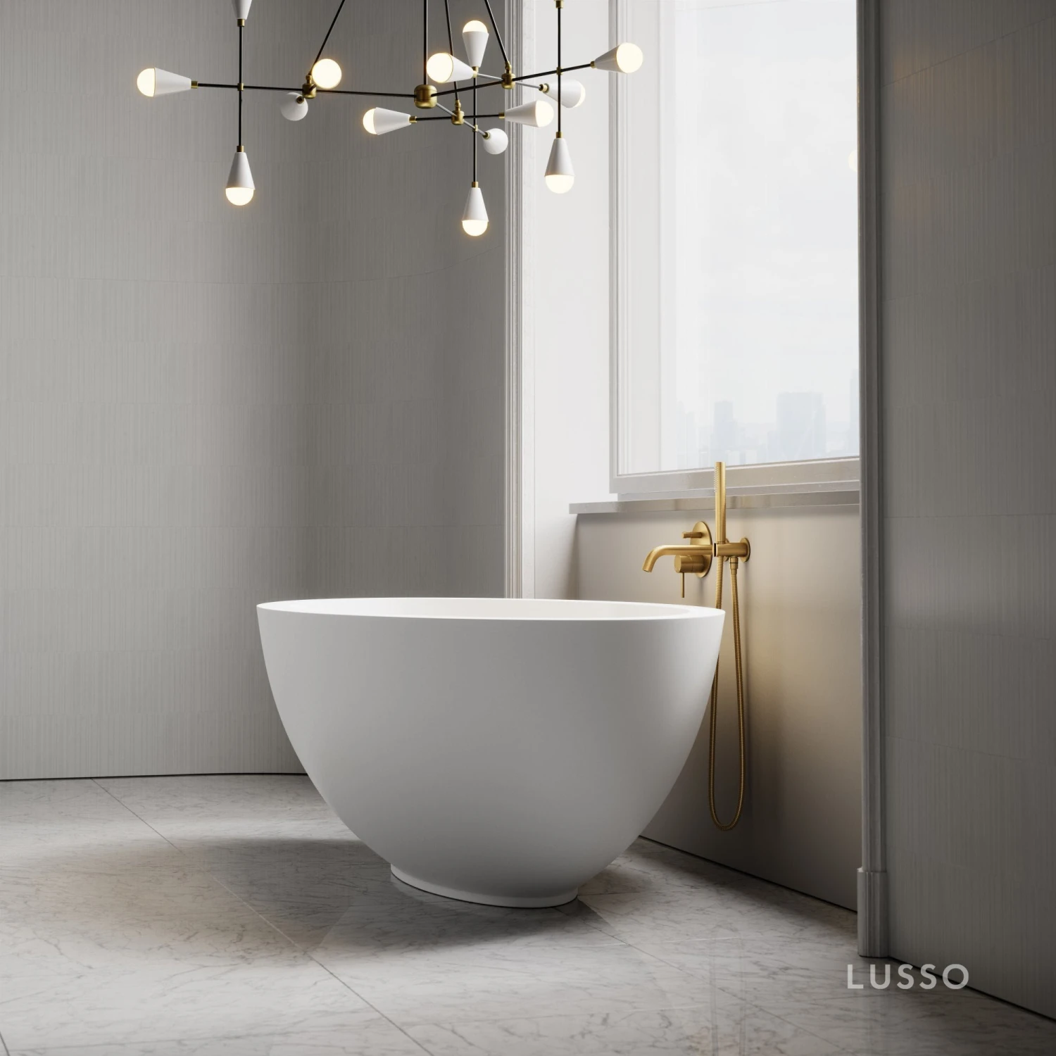 Mardan Freestanding Stone Bath 1760mm 3 Mardan Freestanding Stone Bath 1760mm - Image 3