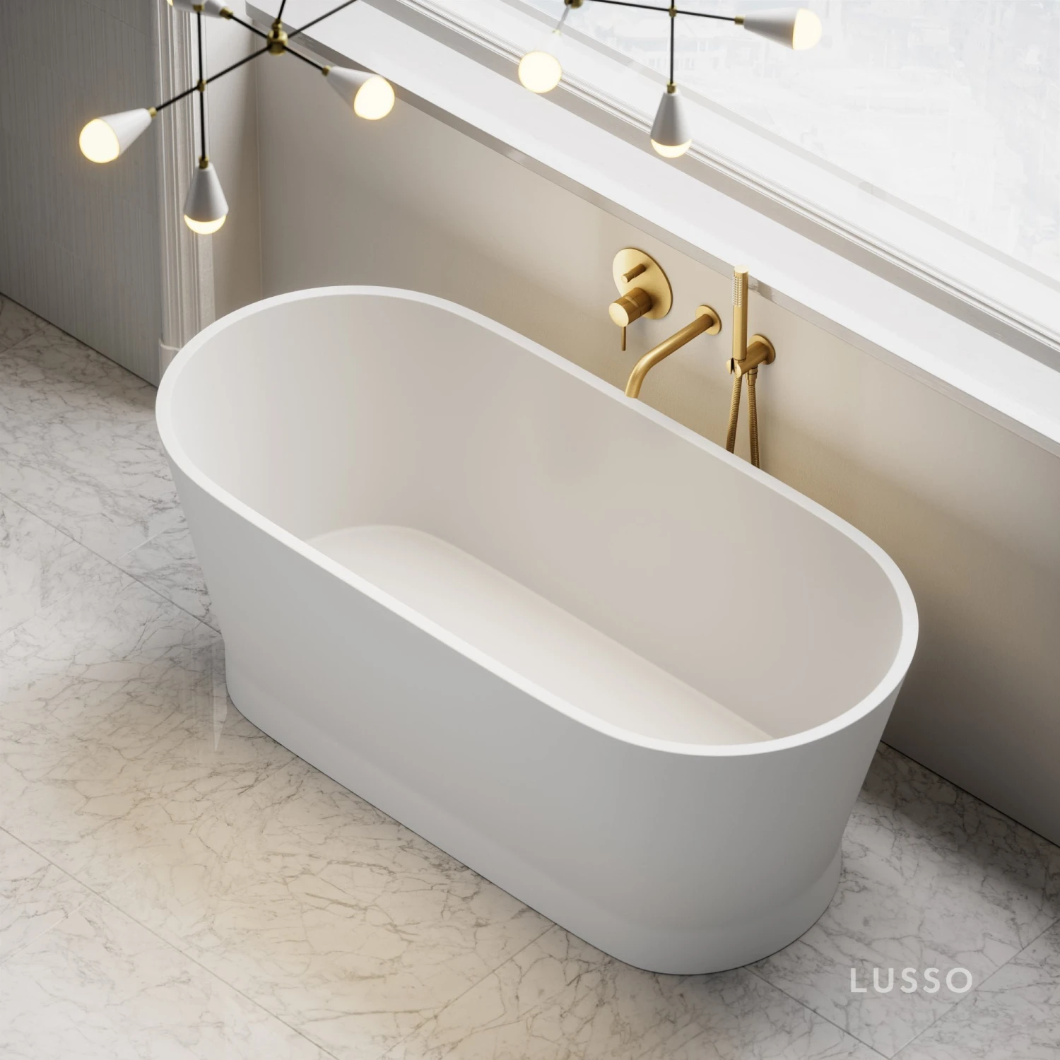 Marlborough Freestanding Stone Bath 1500mm 2 Marlborough Freestanding Stone Bath 1500mm - Image 2