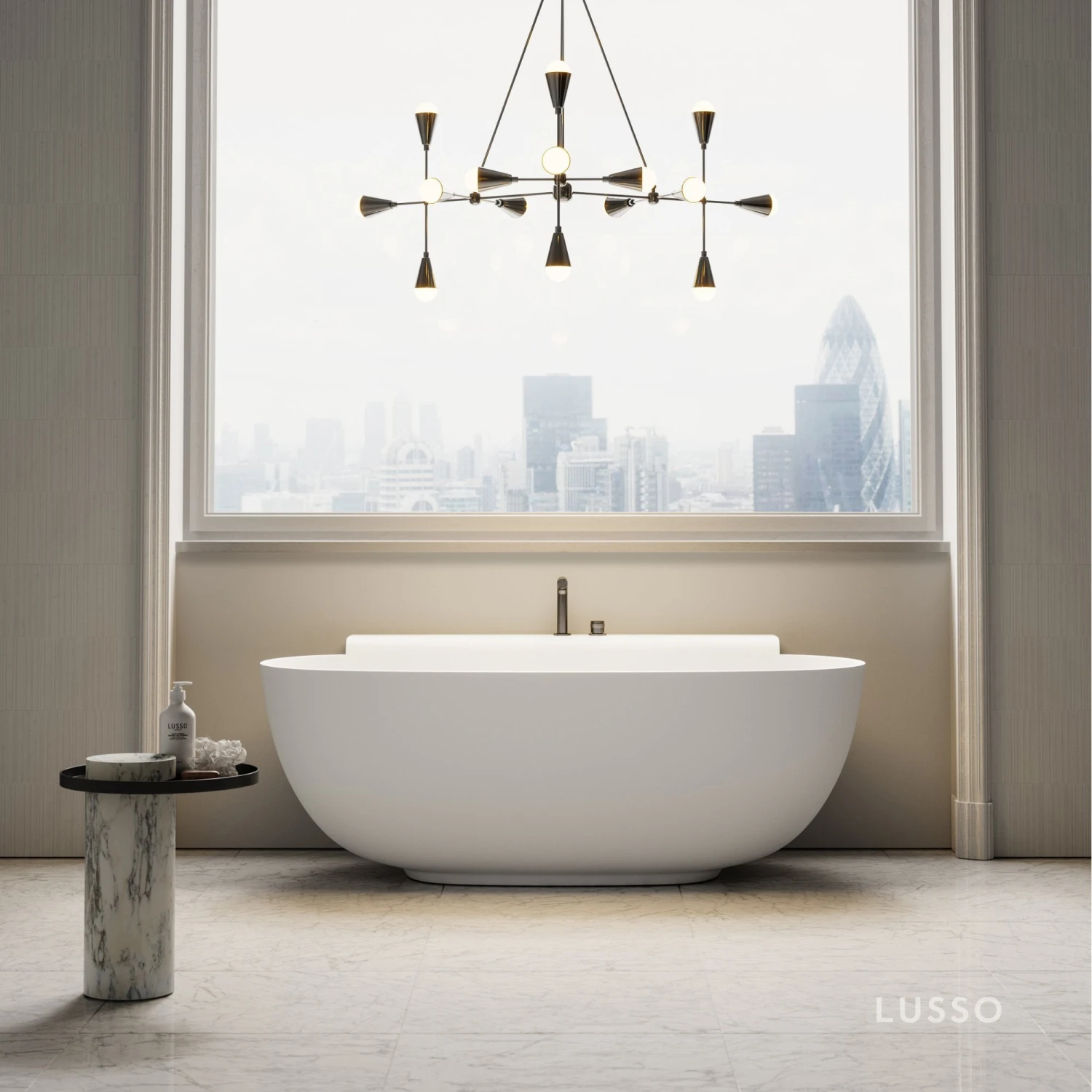 Marni Freestanding Stone Bath 1580mm 1 Marni Freestanding Stone Bath 1580mm