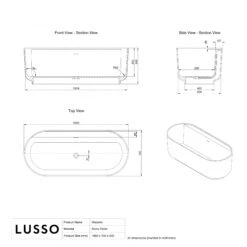 Mastello Freestanding Stone Bath 1600mm 9 Mastello Freestanding Stone Bath 1600mm -Home Bathroom Shop mastello freestanding stone bath 1600mm p2749 41648 zoom