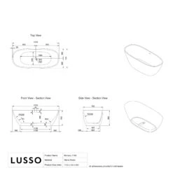 Monaco Charcoal Freestanding Stone Bath 1700mm 7 Monaco Charcoal Freestanding Stone Bath 1700mm -Home Bathroom Shop monaco charcoal freestanding stone bath 1700mm p2464 41732 zoom