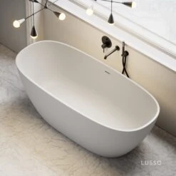 New Products -Home Bathroom Shop monaco freestanding stone bath 1700mm p152 17186 zoom