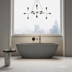 Monaco Pebble Grey Freestanding Stone Bath 1700mm