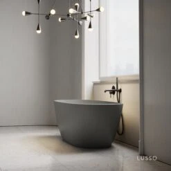 Monaco Pebble Grey Freestanding Stone Bath 1700mm -Home Bathroom Shop monaco pebble grey freestanding stone bath 1700mm p2466 29215 zoom