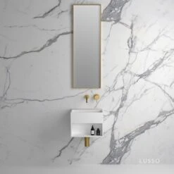 Moode Brushed Gold Mirror 300mm