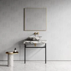 Moode Brushed Gold Mirror 800mm