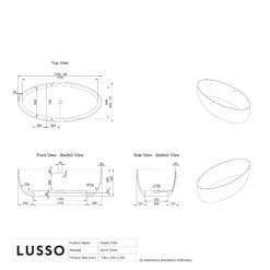 Morini Freestanding Stone Bath 1700mm -Home Bathroom Shop morini freestanding stone bath 1700mm p615 41629 zoom