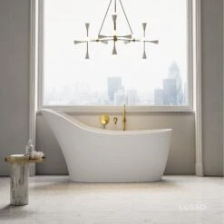 Home Bathroom Shop 57 Napoli Freestanding Stone Bath 1690mm