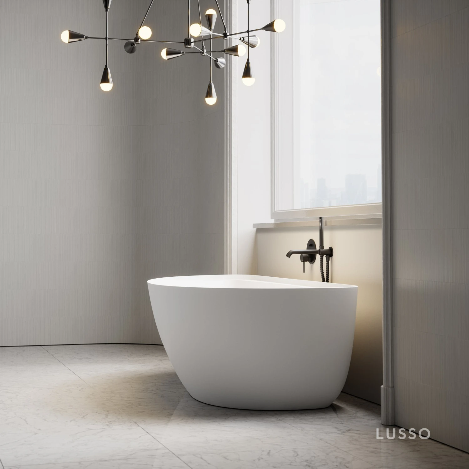 Nilo Freestanding Stone Bath 1700mm 3 Nilo Freestanding Stone Bath 1700mm - Image 3