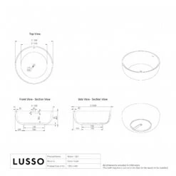 Notion Charcoal Stone Resin Freestanding Round Bath 1350mm -Home Bathroom Shop notion charcoal stone resin freestanding round bath 1350mm p2471 42908 zoom