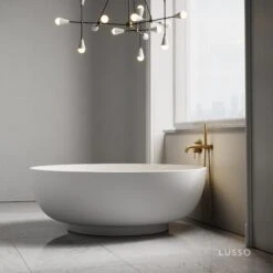 Notion Freestanding Round Stone Bath 1500mm -Home Bathroom Shop notion freestanding round stone bath 1500mm p199 21967 zoom