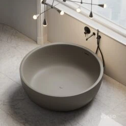 Notion Grigio Earth Freestanding Round Stone Bath 1350mm