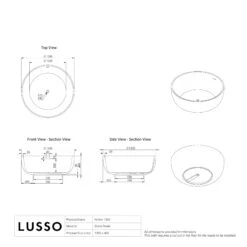 Notion Grigio Earth Freestanding Round Stone Bath 1350mm -Home Bathroom Shop notion grigio earth freestanding round stone bath 1350mm p2510 34959 zoom