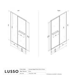 Nouveau Brushed Gold Hinged Shower Door & Screen (All Sizes) 11 Nouveau Brushed Gold Hinged Shower Door & Screen (All Sizes) -Home Bathroom Shop nouveau brushed gold hinged shower door screen all sizes p6922 44886 zoom