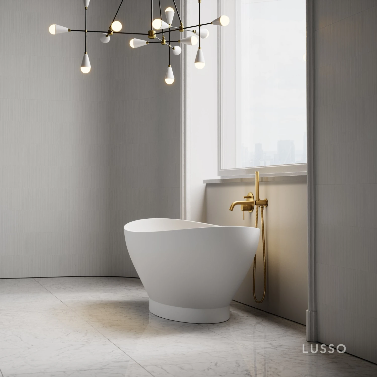 Oasis Mini Freestanding Stone Bath 1550mm 3 Oasis Mini Freestanding Stone Bath 1550mm - Image 3