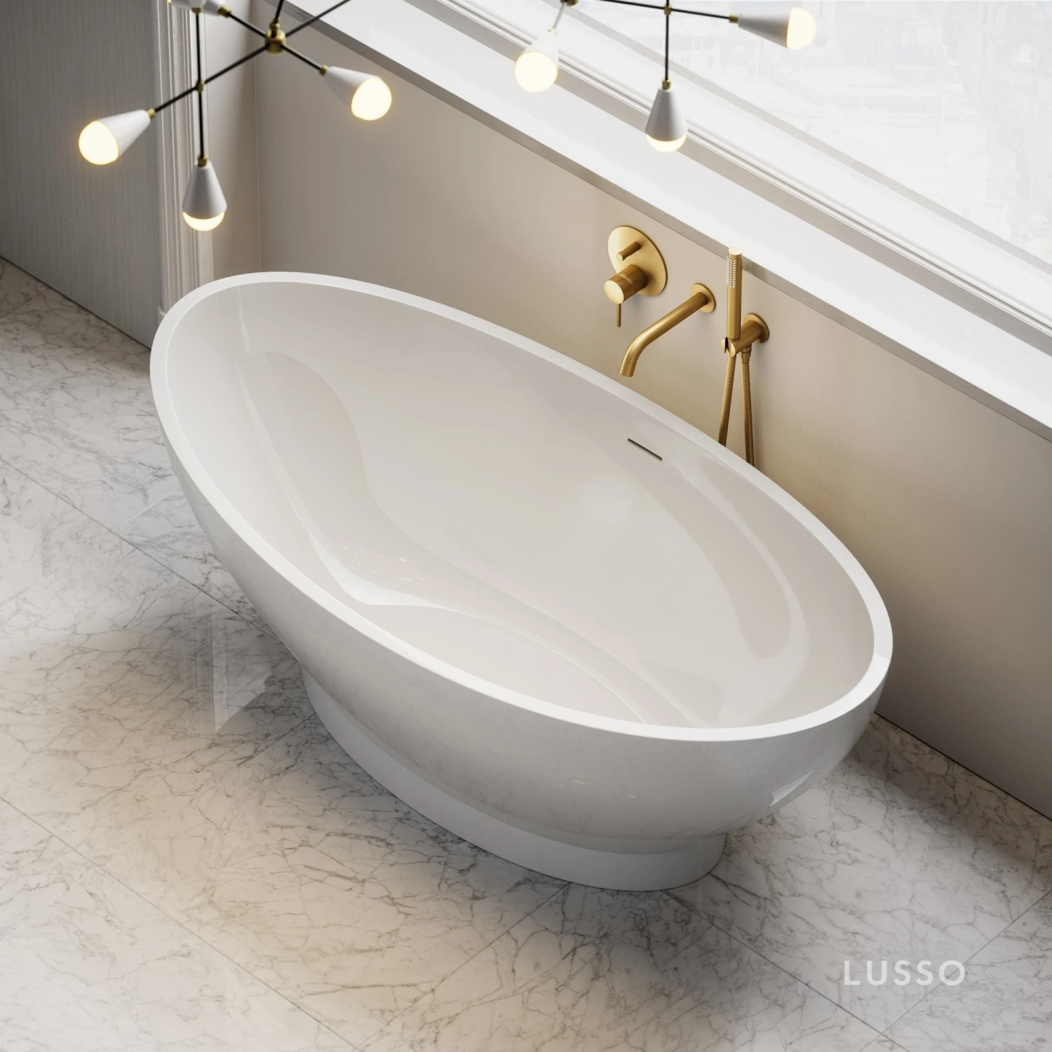 Oasis Mini Freestanding Stone Bath 1550mm 4 Oasis Mini Freestanding Stone Bath 1550mm - Image 4