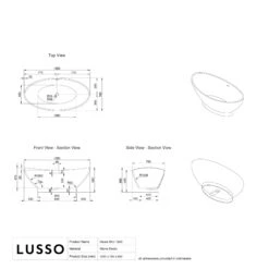 Oasis Mini Freestanding Stone Bath 1550mm 9 Oasis Mini Freestanding Stone Bath 1550mm -Home Bathroom Shop oasis mini freestanding stone bath 1550mm p208 41716 zoom