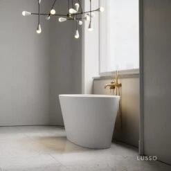 Oval Freestanding Stone Bath 1580mm -Home Bathroom Shop oval freestanding stone bath 1580mm p26 17424 zoom