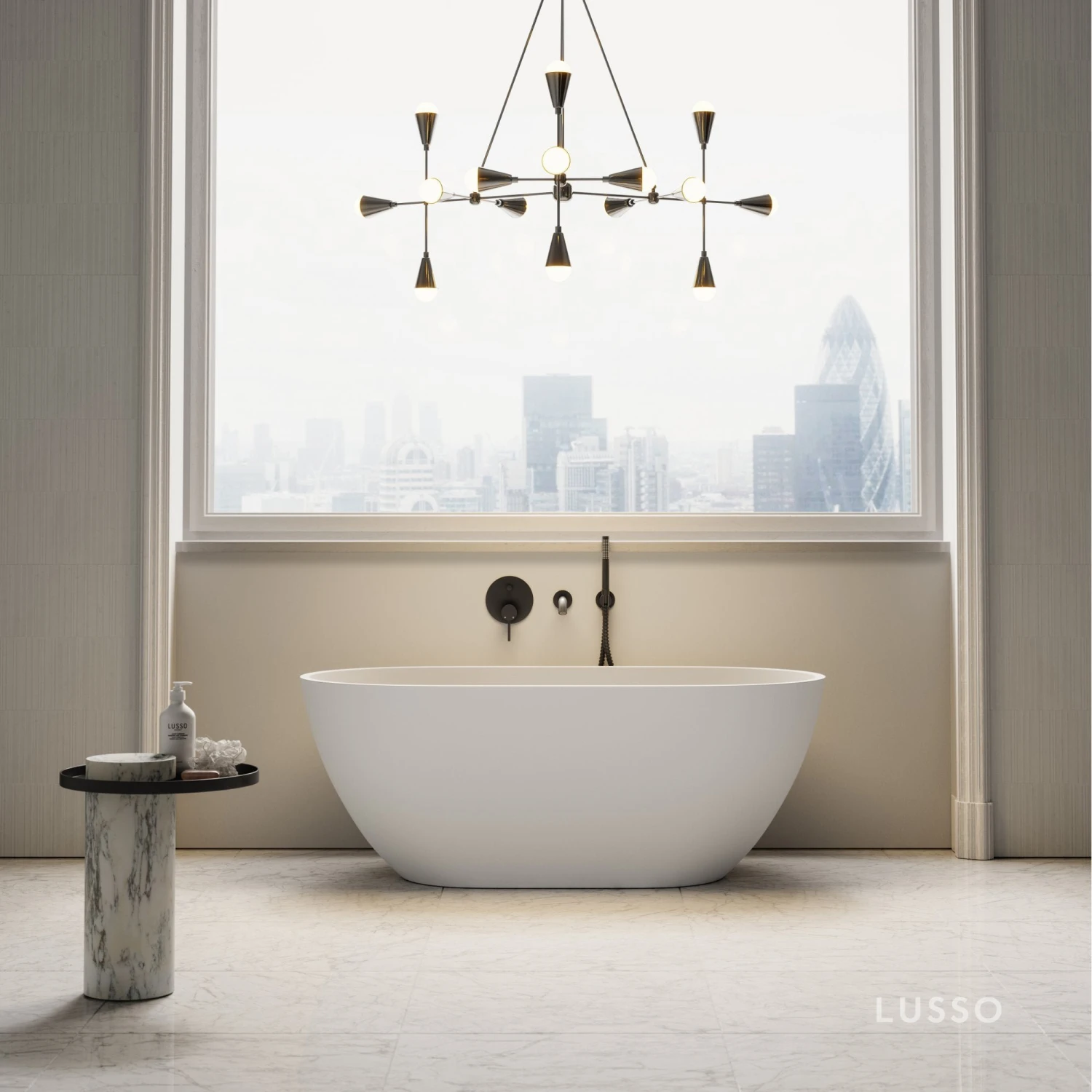Picasso Compact Freestanding Stone Bath 1400mm 1 Picasso Compact Freestanding Stone Bath 1400mm