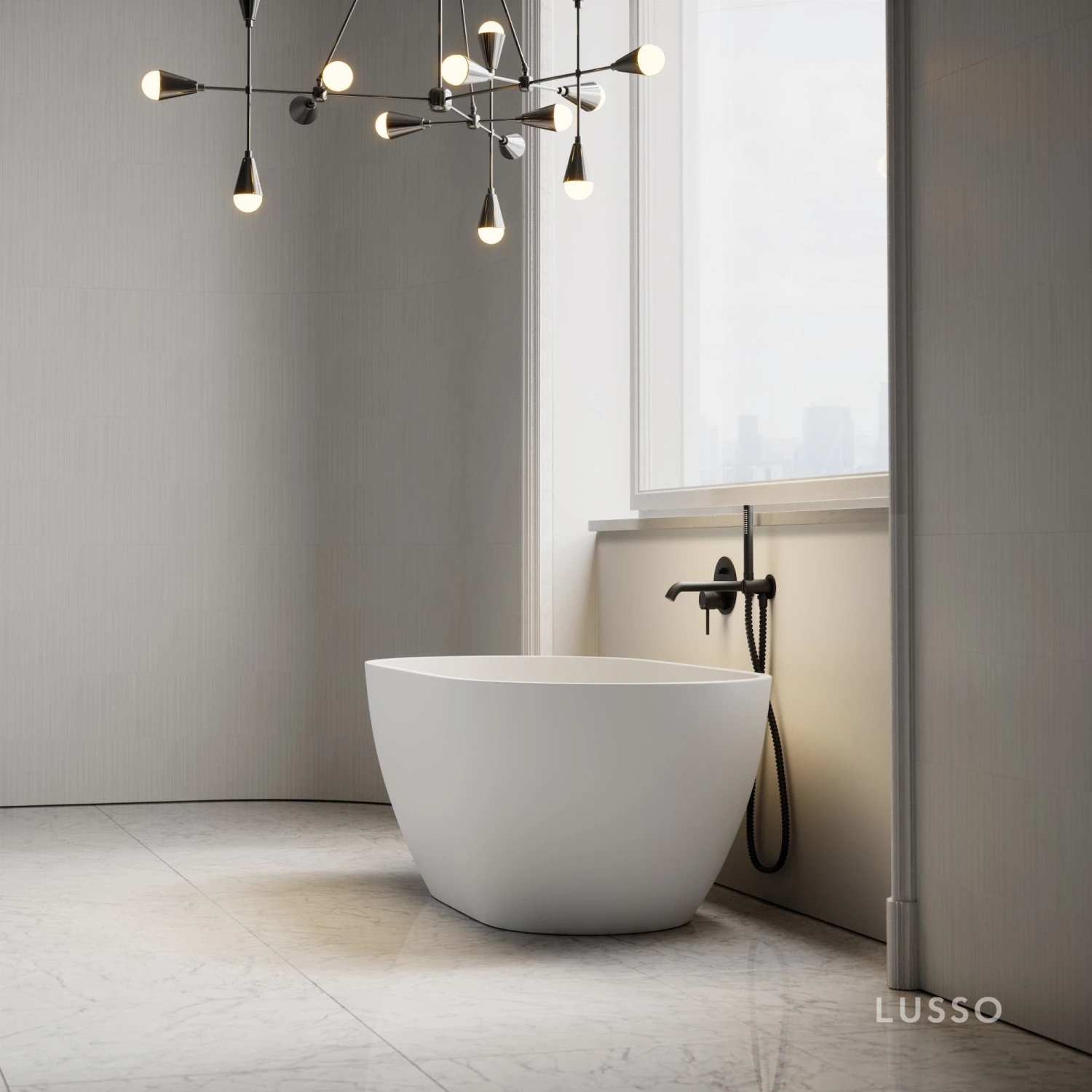 Picasso Compact Freestanding Stone Bath 1400mm 3 Picasso Compact Freestanding Stone Bath 1400mm - Image 3