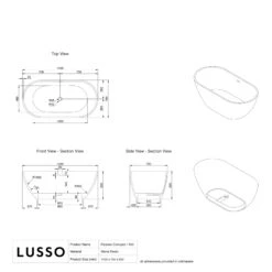 Picasso Compact Freestanding Stone Bath 1400mm 9 Picasso Compact Freestanding Stone Bath 1400mm -Home Bathroom Shop picasso compact freestanding stone bath 1400mm p510 41709 zoom
