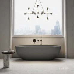 Picasso Pebble Grey Freestanding Stone Bath 1780mm