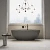 Picasso Pebble Grey Stone Freestanding Bath 1650mm