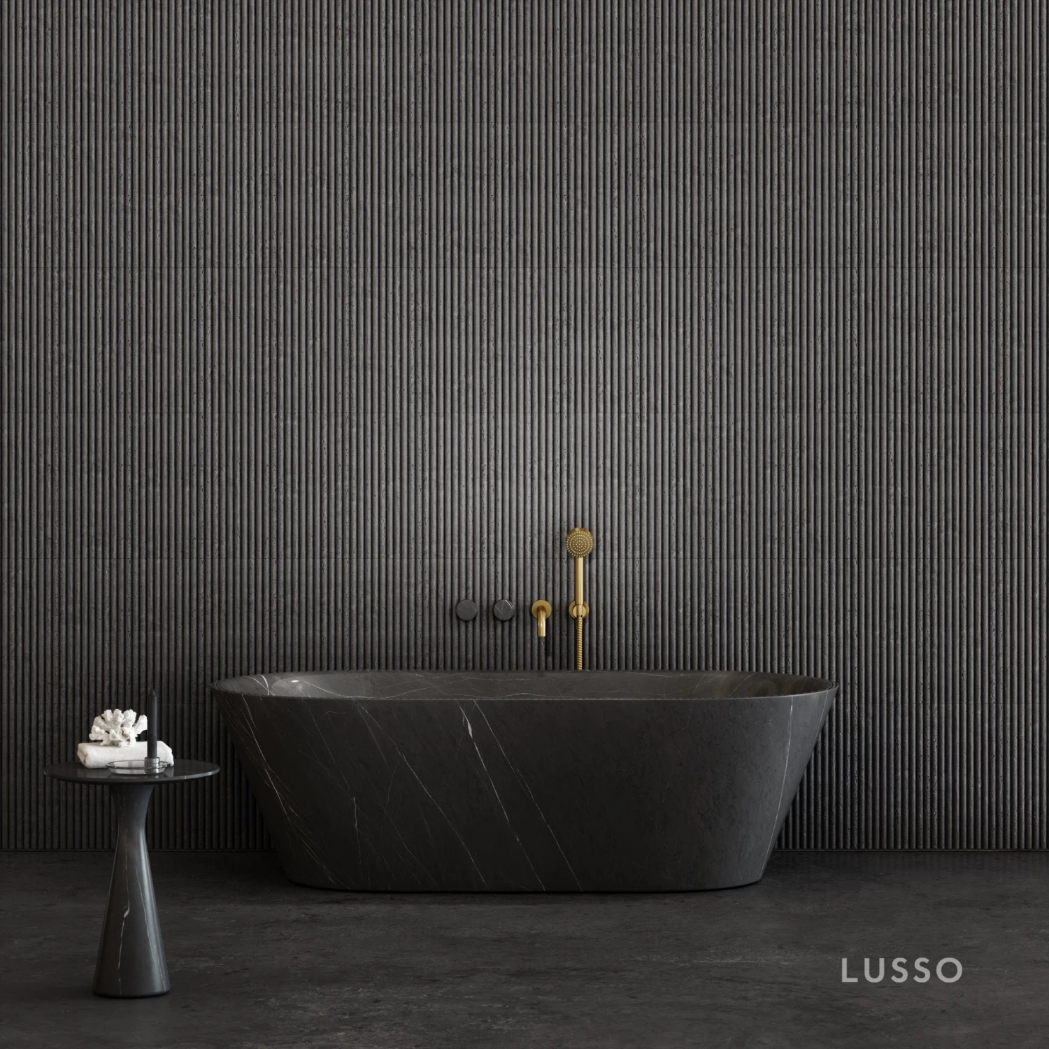 Pietra Grey Marble Muse Freestanding Stone Bath 1700mm 1 Pietra Grey Marble Muse Freestanding Stone Bath 1700mm