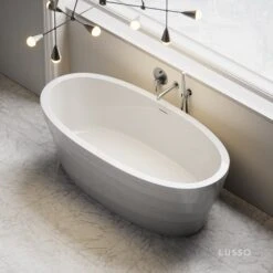 Polini Freestanding Stone Bath 1600mm -Home Bathroom Shop polini freestanding stone bath 1600mm p614 22021 zoom