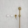 Porto Wall Mounted Bath Filler (Brushed Gold & Carrara Marble)