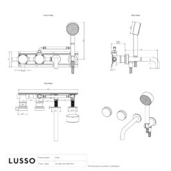 Porto Wall Mounted Bath Filler (Brushed Gold & Carrara Marble) 7 Porto Wall Mounted Bath Filler (Brushed Gold & Carrara Marble) -Home Bathroom Shop porto wall mounted bath filler brushed gold carrara marble p4933 35803 zoom