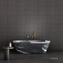 Porto Wall Mounted Bath Filler (Brushed Gold & Panda Marble) 6 Porto Wall Mounted Bath Filler (Brushed Gold & Panda Marble) -Home Bathroom Shop porto wall mounted bath filler brushed gold panda marble p5681 34534 zoom