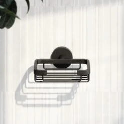 Small Shower Basket Matte Black