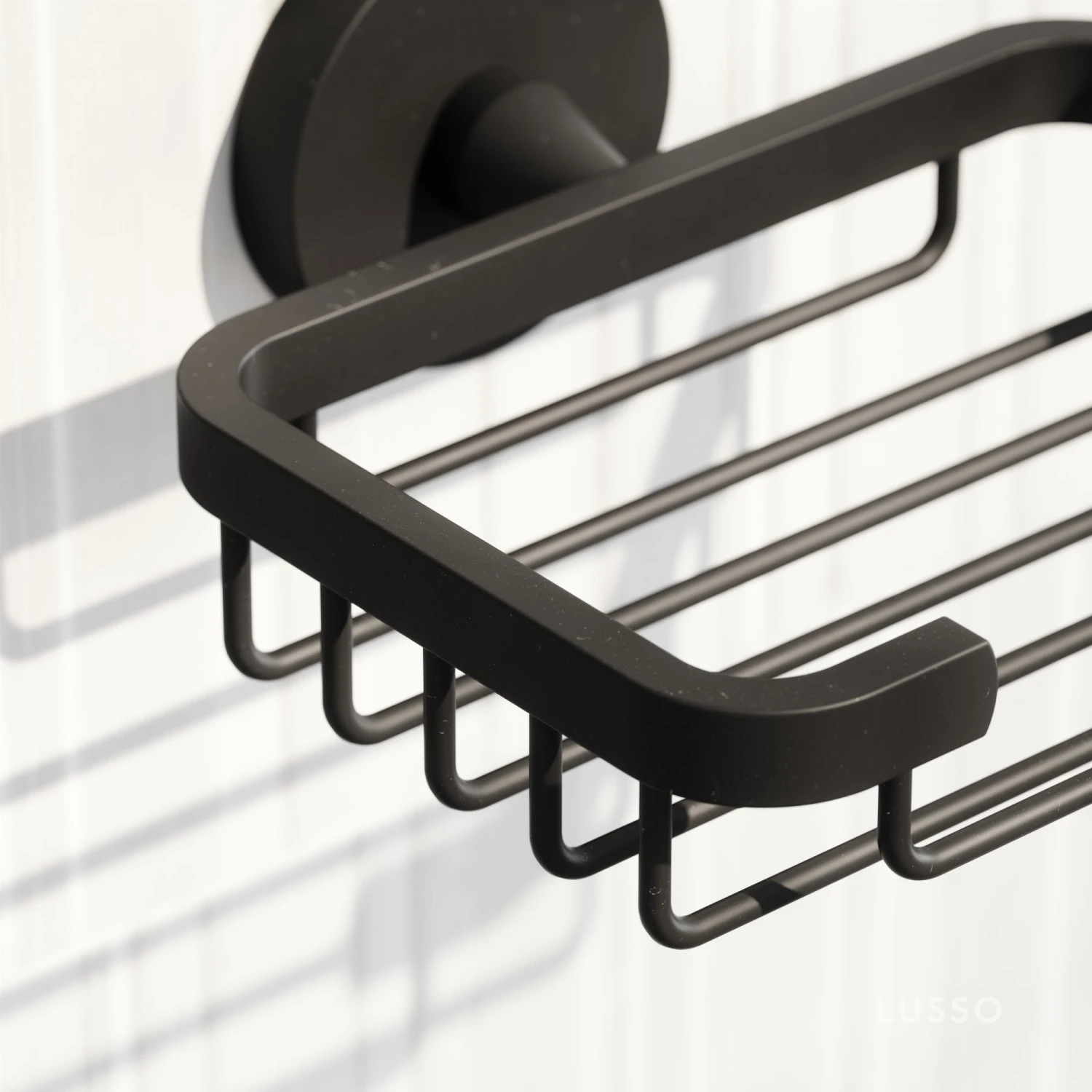 Small Shower Basket Matte Black 4 Small Shower Basket Matte Black - Image 4