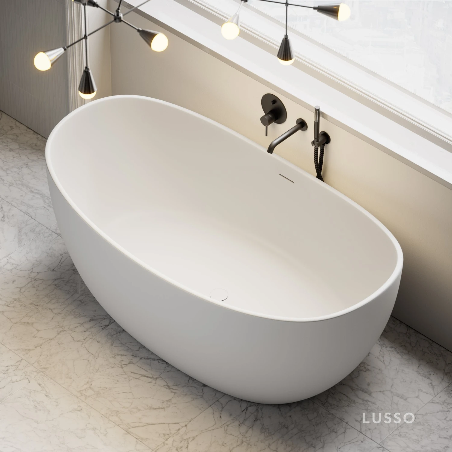 Soho Freestanding Stone Bath 1630mm 2 Soho Freestanding Stone Bath 1630mm - Image 2