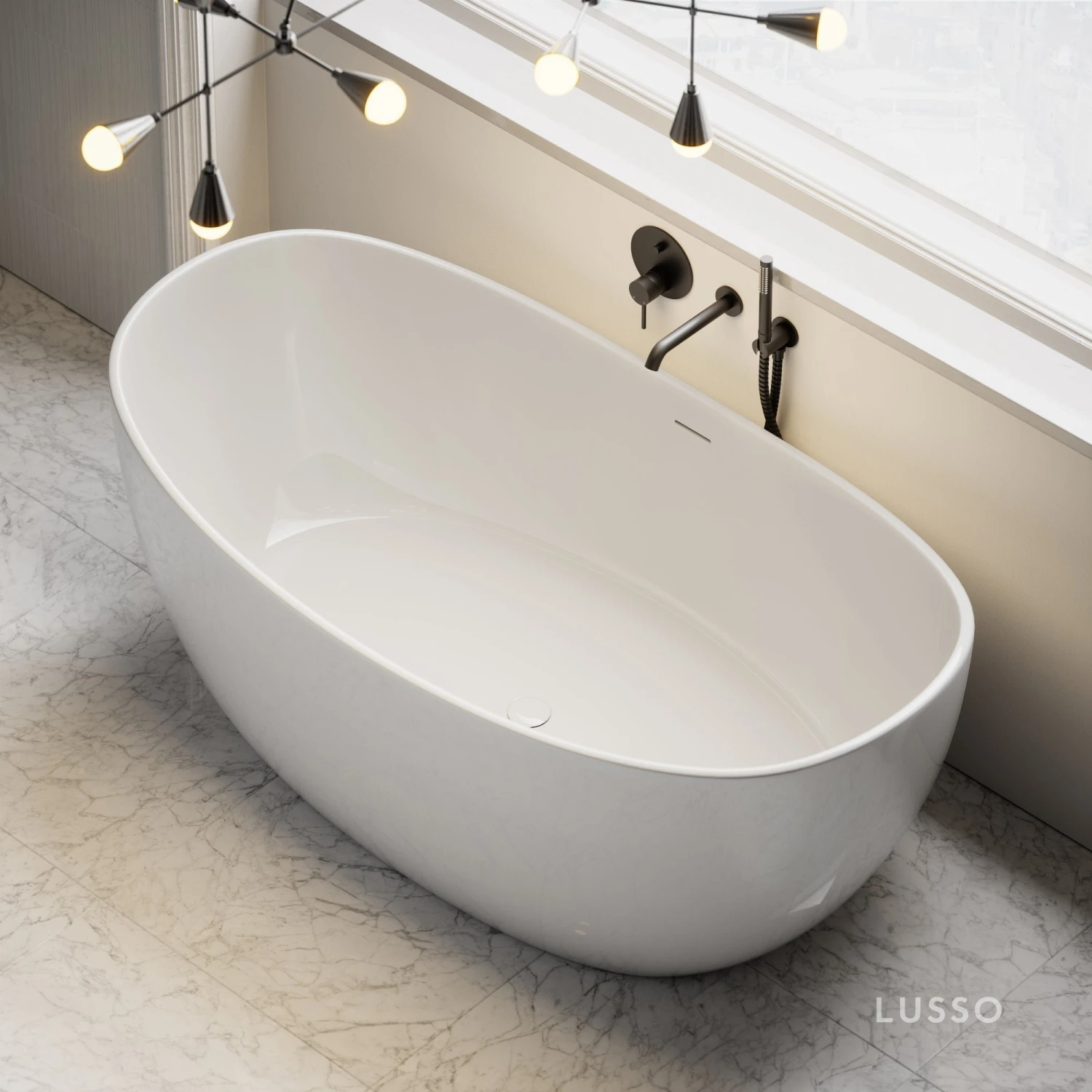 Soho Freestanding Stone Bath 1630mm 4 Soho Freestanding Stone Bath 1630mm - Image 4