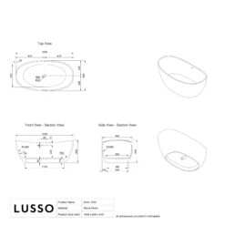 Soho Freestanding Stone Bath 1630mm 9 Soho Freestanding Stone Bath 1630mm -Home Bathroom Shop soho freestanding stone bath 1630mm p28 41679 zoom