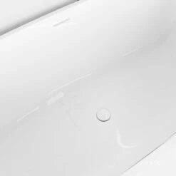 Stone Resin Bath Waste Polished White