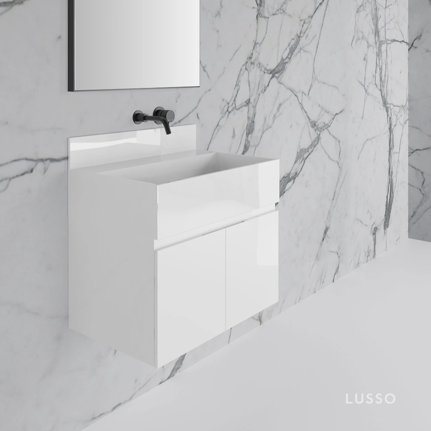 Stone Resin Upstand Splashback Polished 660mm 1 Stone Resin Upstand Splashback Polished 660mm