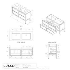 Stratford Bathroom Vanity Unit Black With Carrara Marble 1400mm 13 Stratford Bathroom Vanity Unit Black With Carrara Marble 1400mm -Home Bathroom Shop stratford bathroom vanity unit black with carrara marble 1400mm p2222 35965 zoom