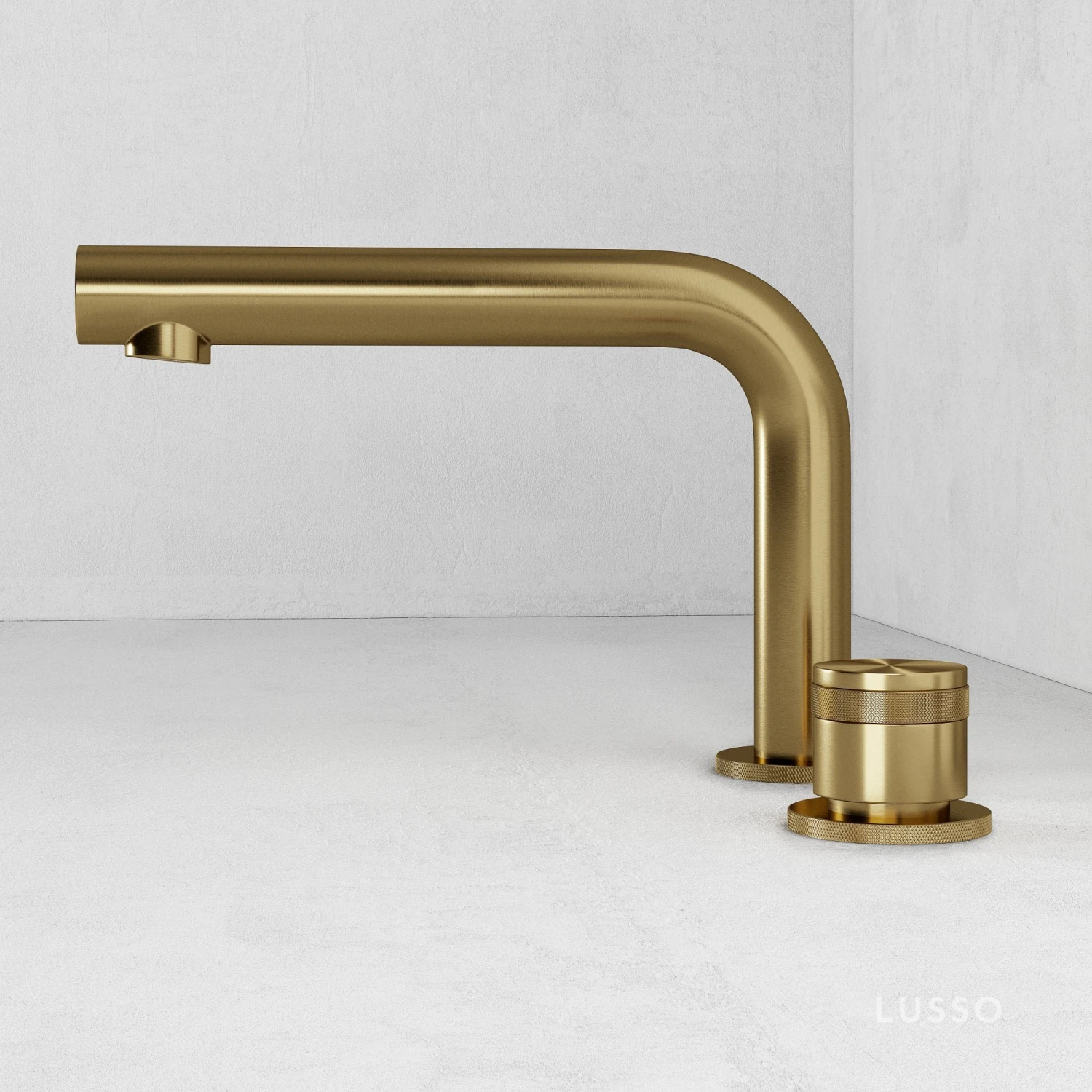 Urban Brushed Gold Deck Mounted Bath Mixer Tap 2 Urban Brushed Gold Deck Mounted Bath Mixer Tap - Image 2